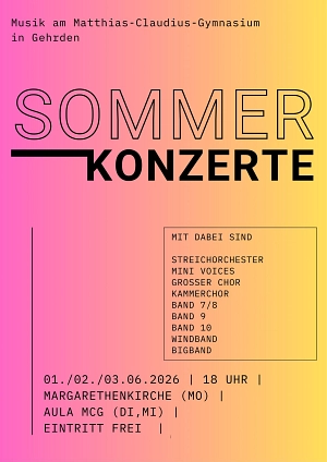 Sommerkonzerte MCG - Plakat